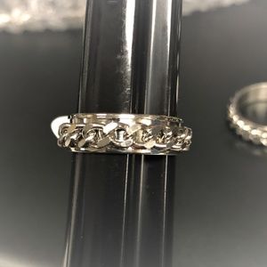 Stainless Steel Rotating Chain Ring - Unisex